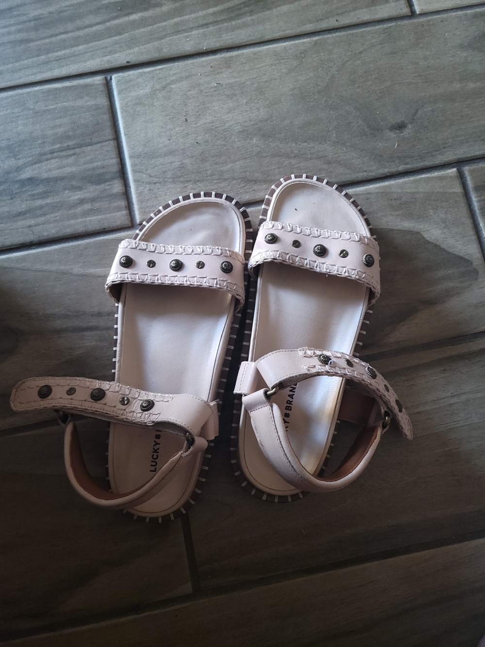Lucky Brand Light Ullani Studded Platform Sandals